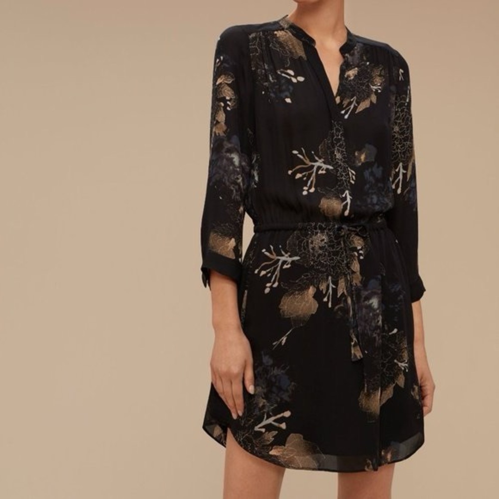 Babaton Aritzia Silk Floral Dress Size Medium